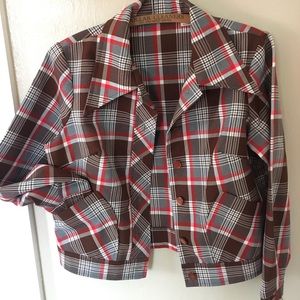 Vintage plaid 70’s-80’s short jacket